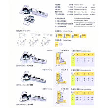 210-07b Clip-on Hole dobradiça em dois sentidos, com placa ajustável